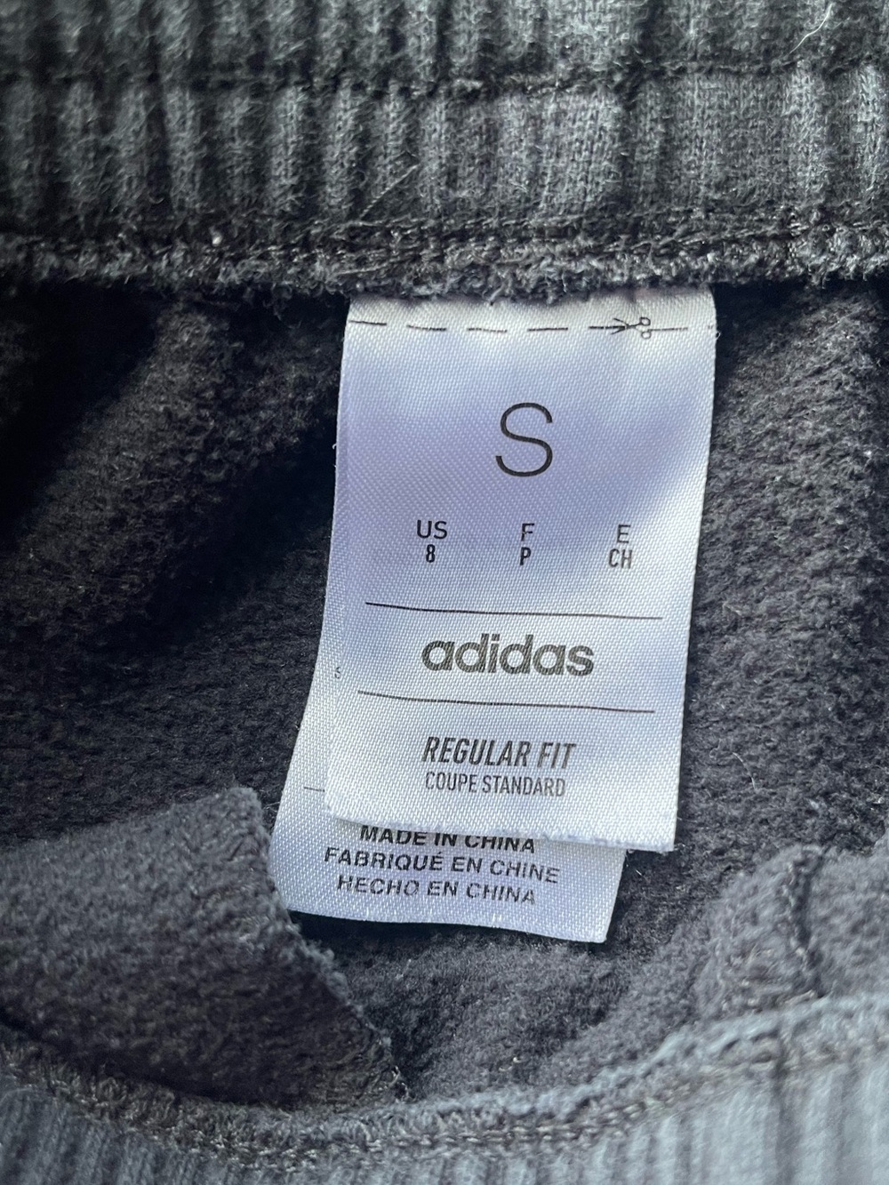 Adidas Sweatsuit Youth S 8 Black Hoodie Jogger Cotton Set Play Logo - Picture 3 of 5
